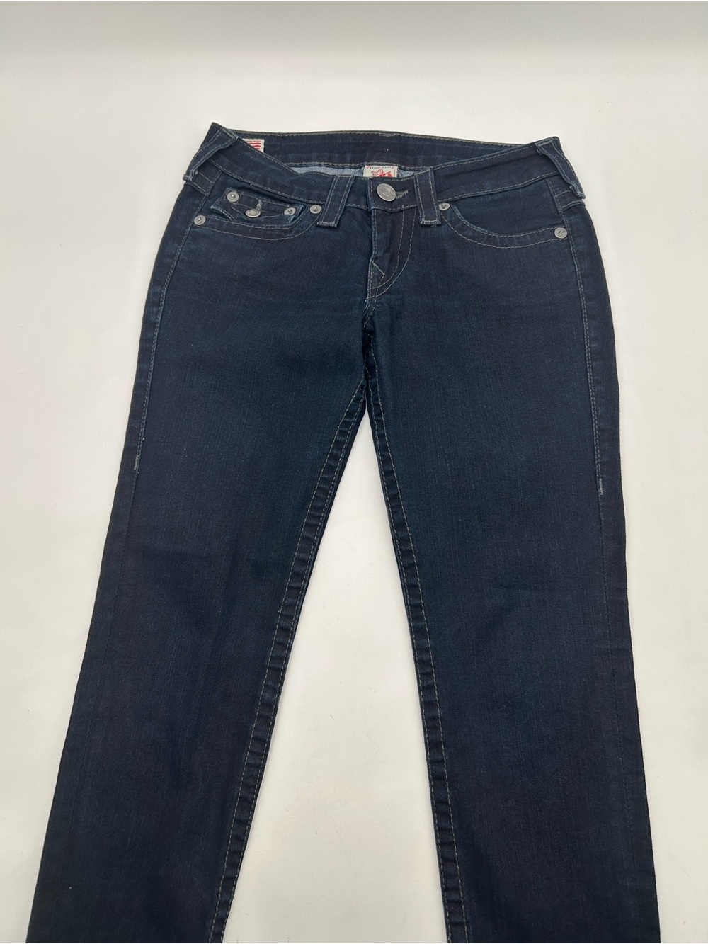 True Religion Dark Indigo Slim Women's Jeans - Classic Stretch Denim 27
